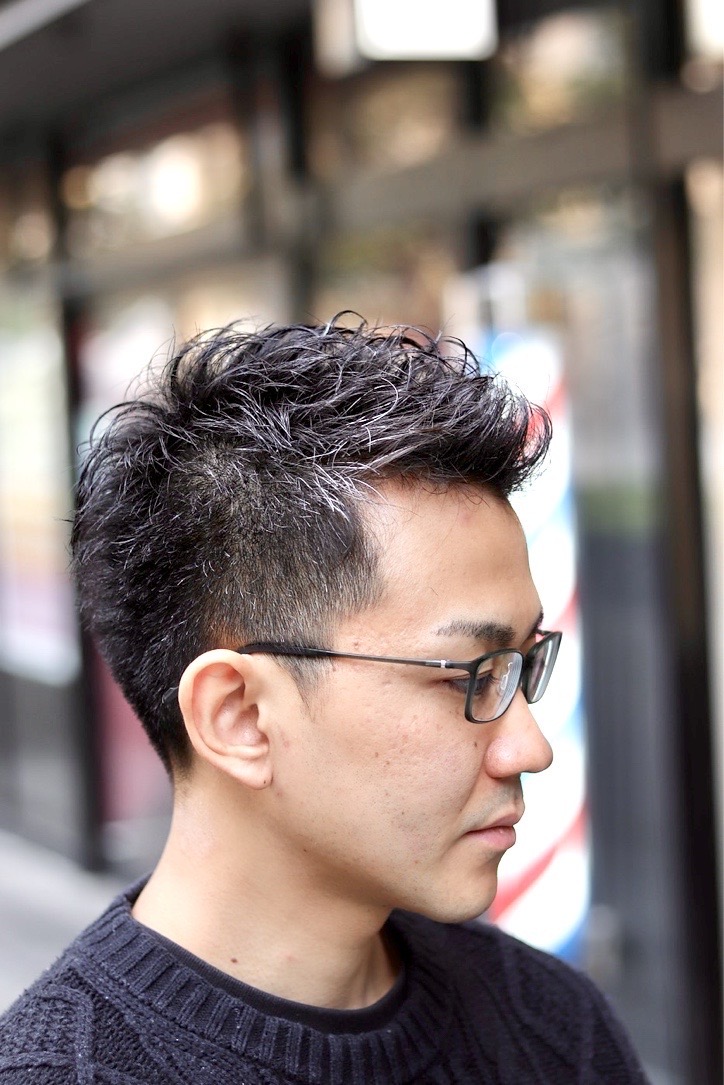 メンズショート/刈り上げ/グレーヘアー/30代40代50代