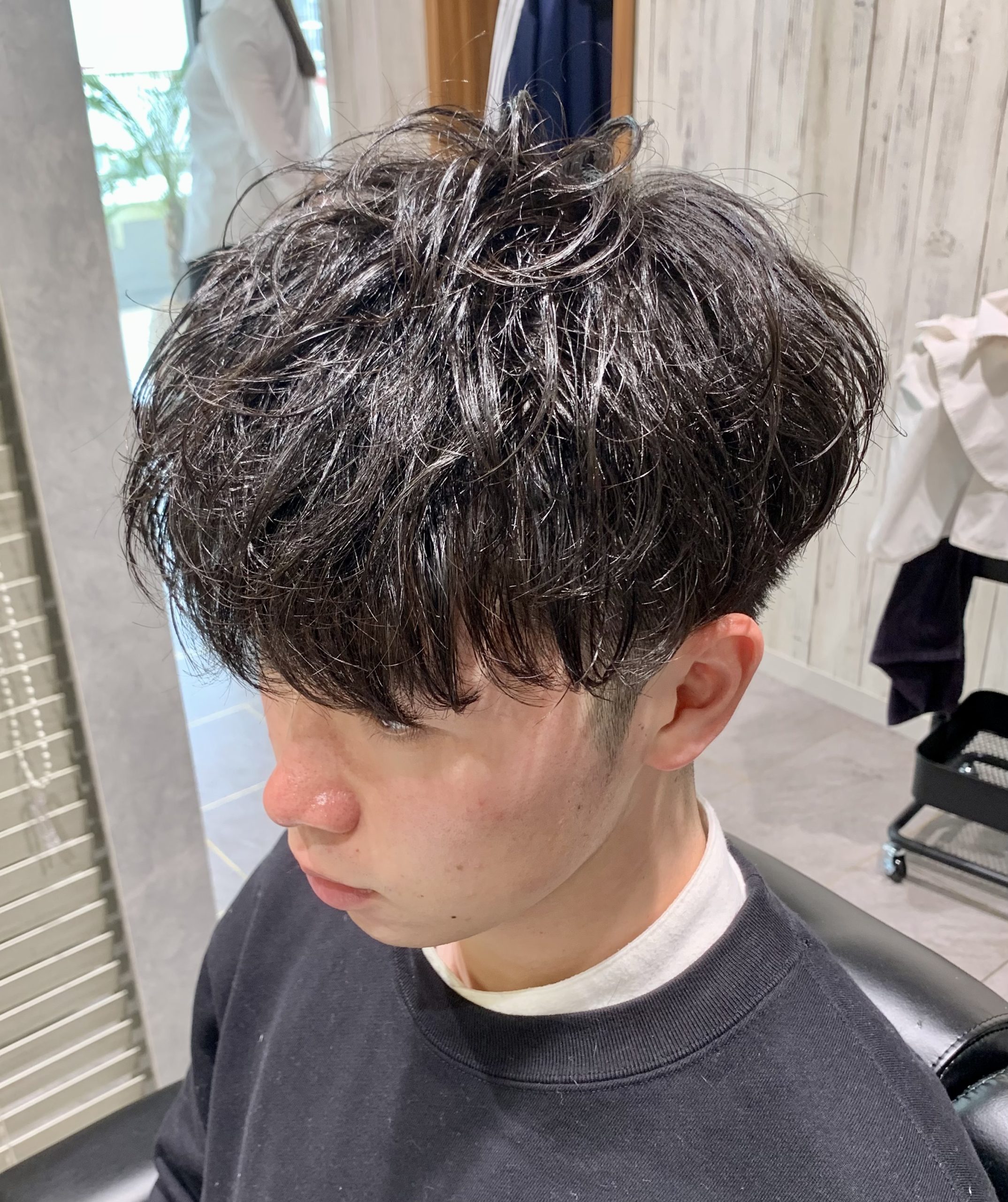 マッシュ/ツーブロック/スパイラルパーマ/ナチュラル/緩め/癖毛風