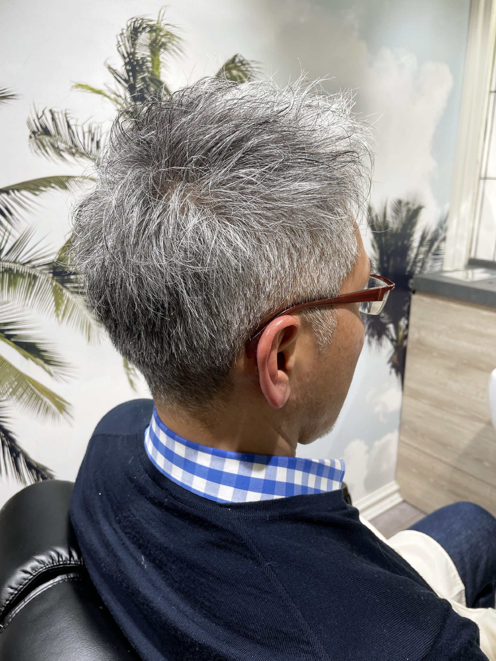 白髪を活かす/アップバング/イケオジ