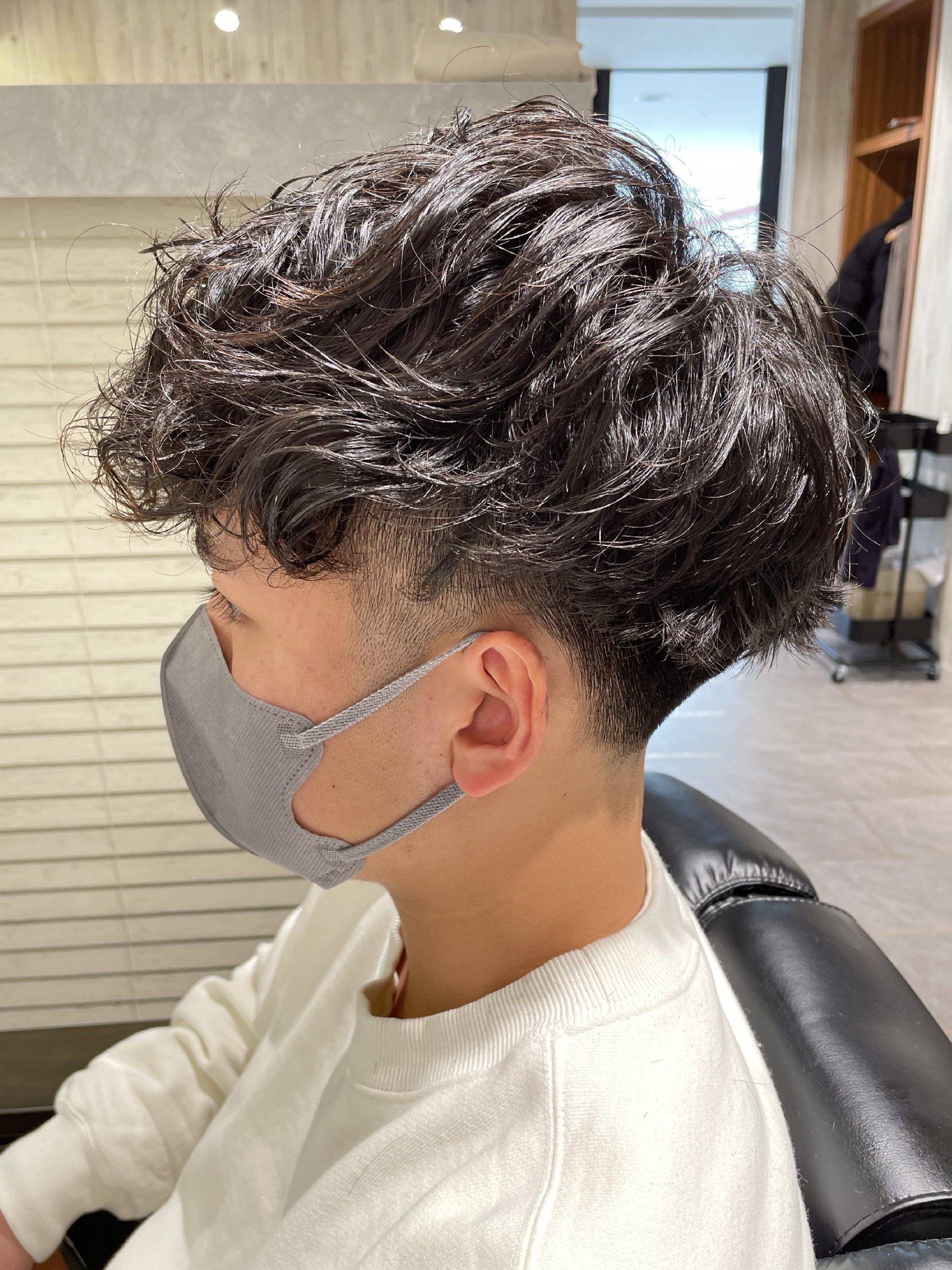 10代20代/メンズパーマ/ソフトフェード/重め/スパイラルスペインパーマ