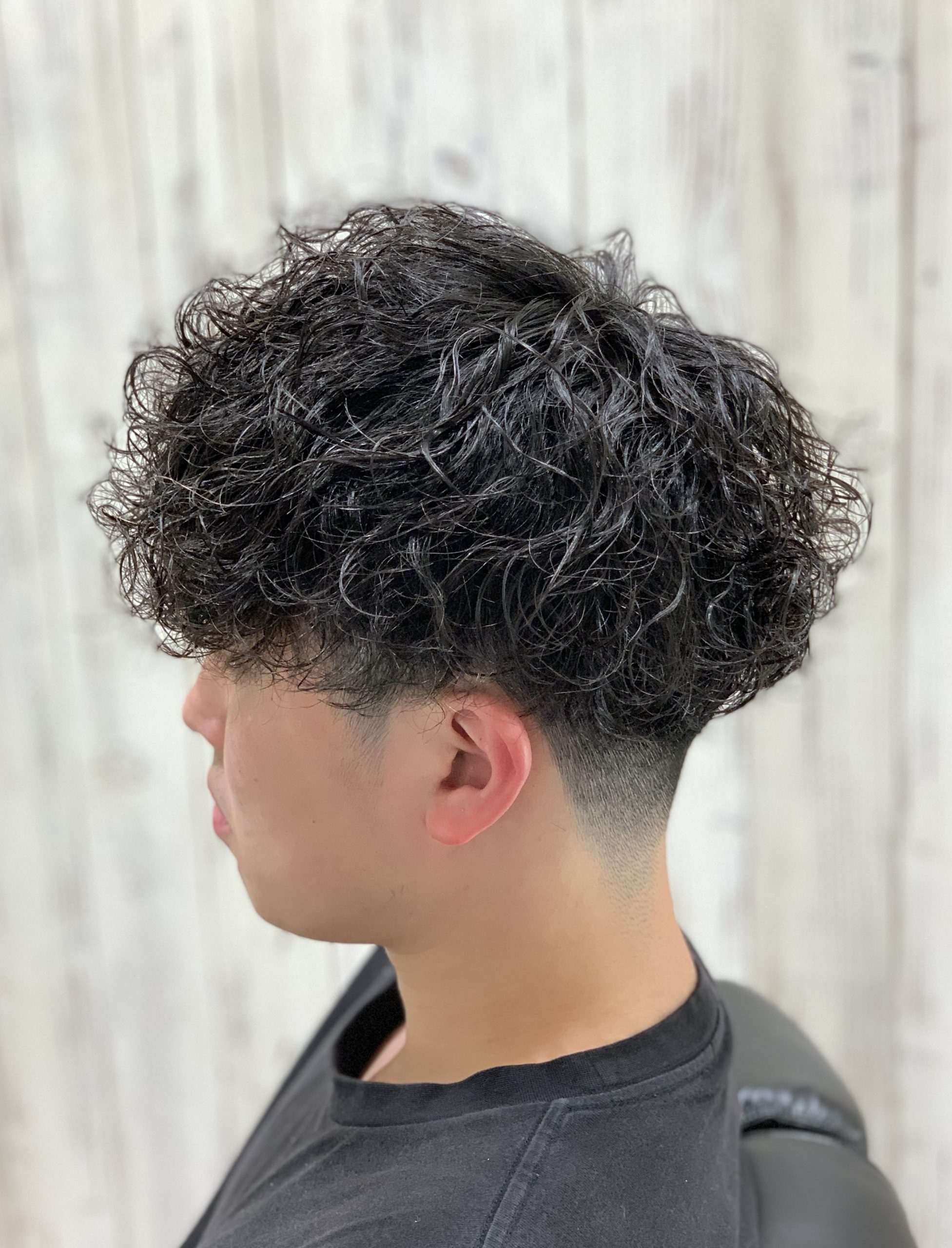 プードルパーマ/ツーブロック/マッシュ/ショート/艶感/重め/10代