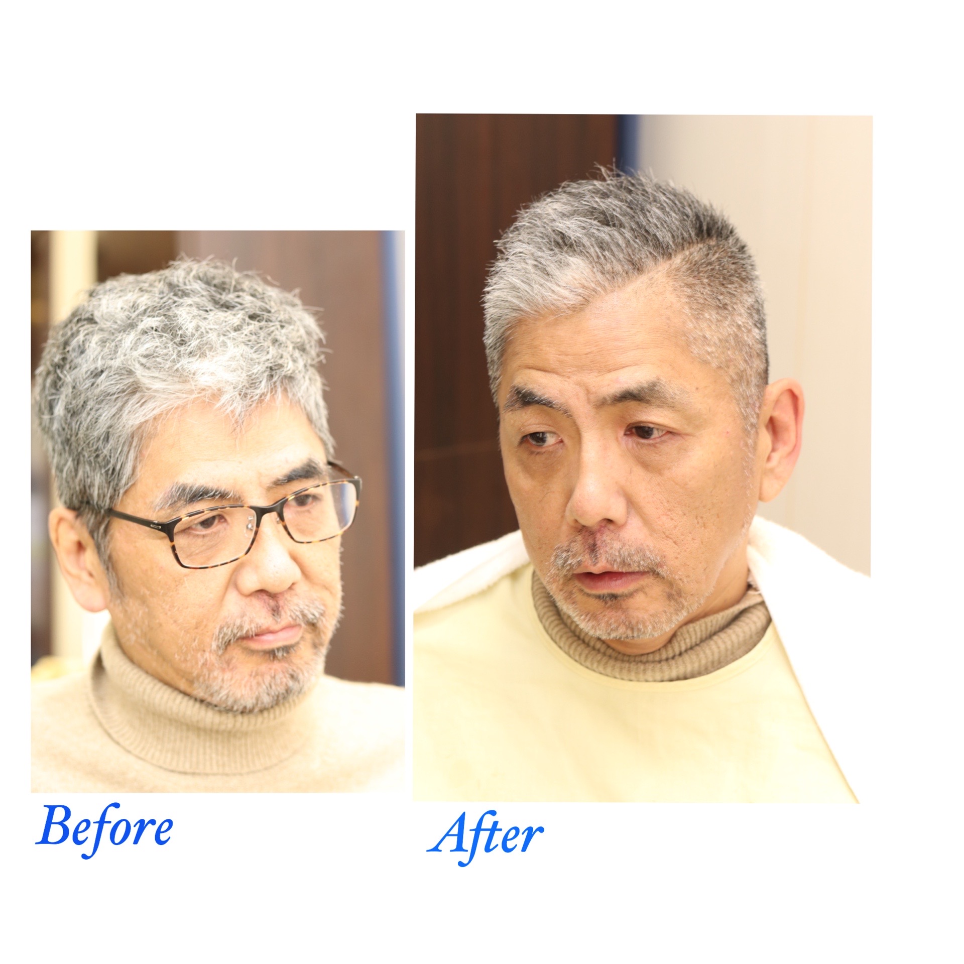 5、60代ツーブロックソフトモヒカン