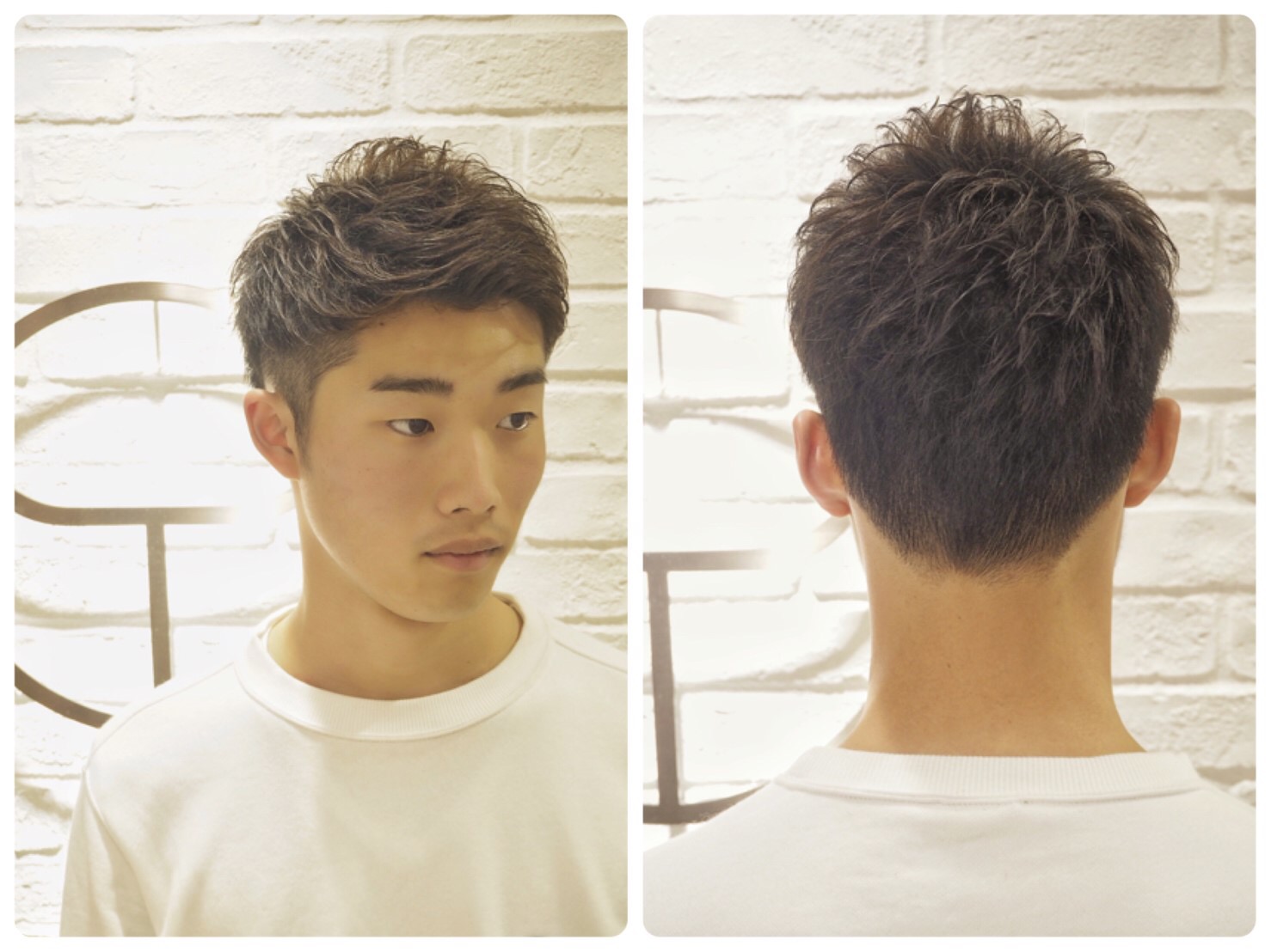 The モテ髪!20代アップバングツーブロック