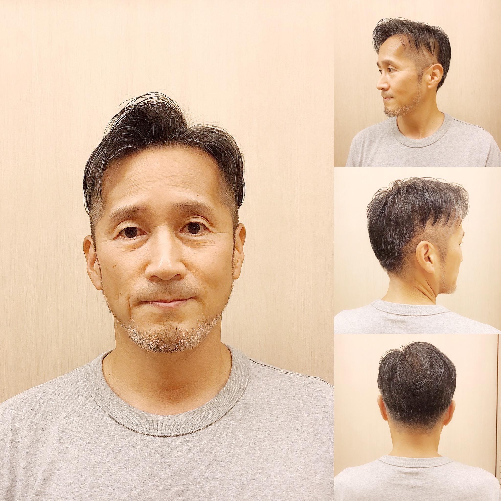 40代、50代ネオ七三ツーブロック