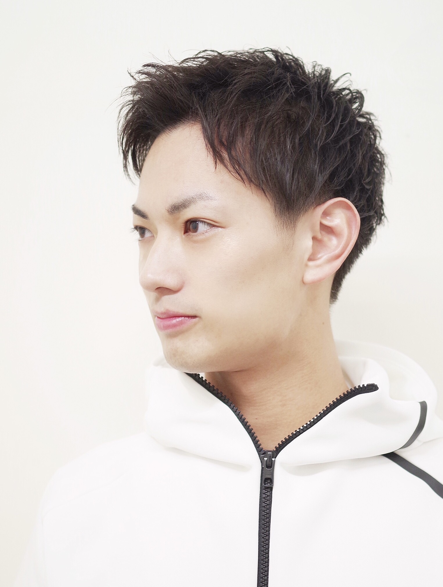 ツーブロックアップバングアイロンパーマ