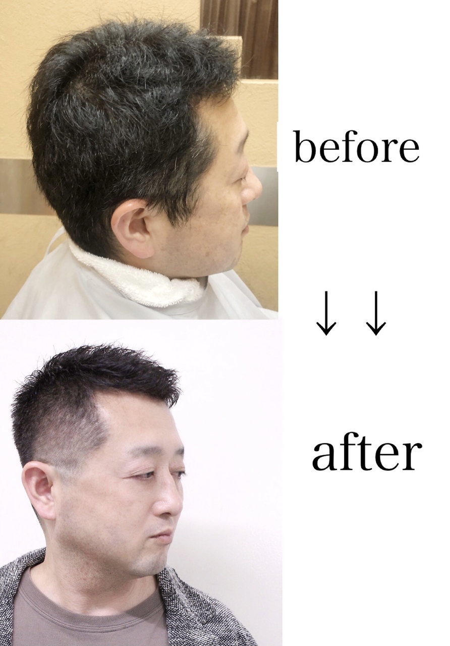 40代、50代パーマ風フェードスタイル