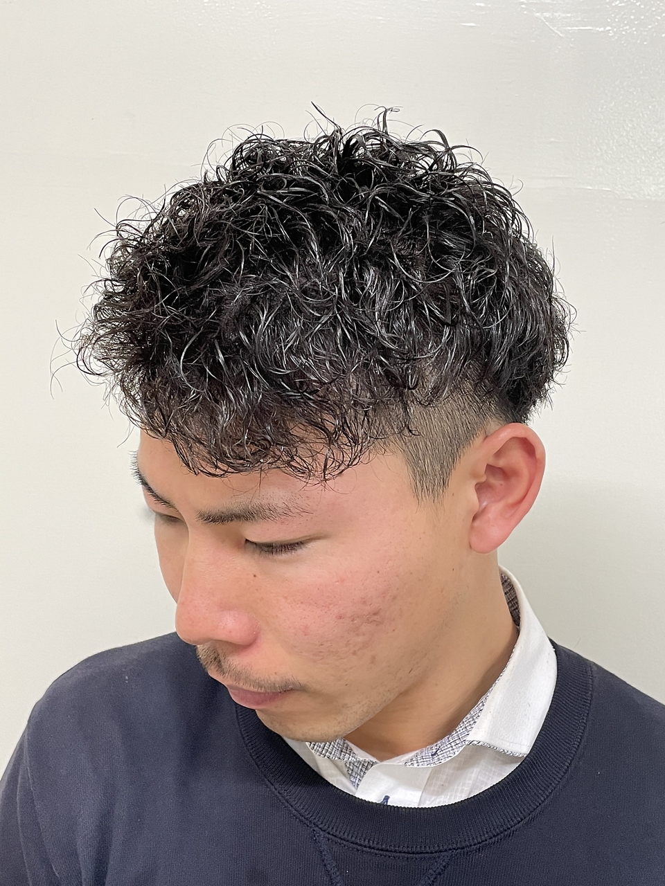 無造作パーマ ブロックスタイル