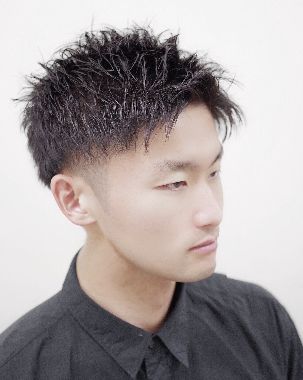 黒髪束感ツーブロック