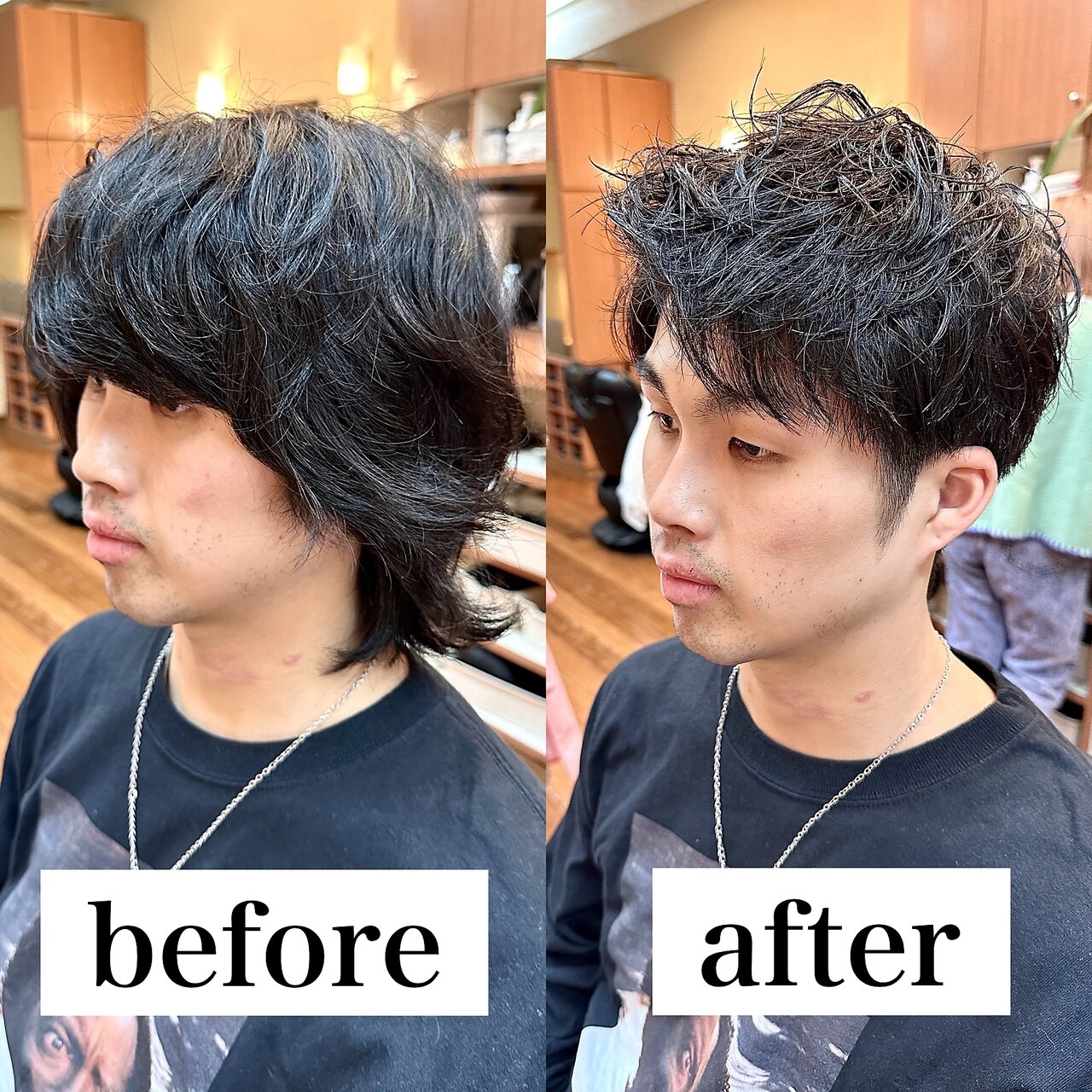 【別人級?!】無造作コンマバングツーブロショート/メンズカット