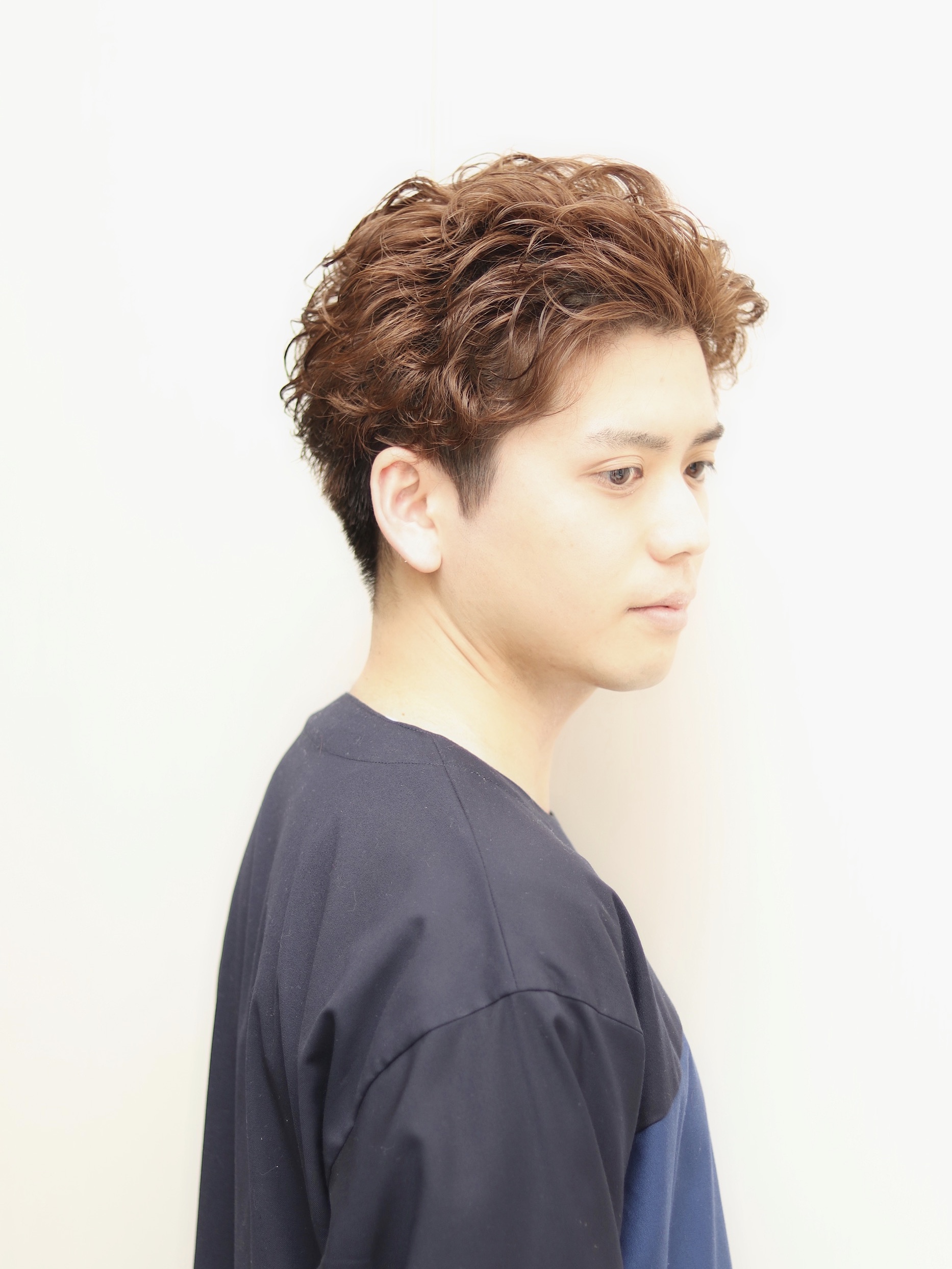 【ヨシザワ人形町】七三オールバックパーマソフトツーブロック