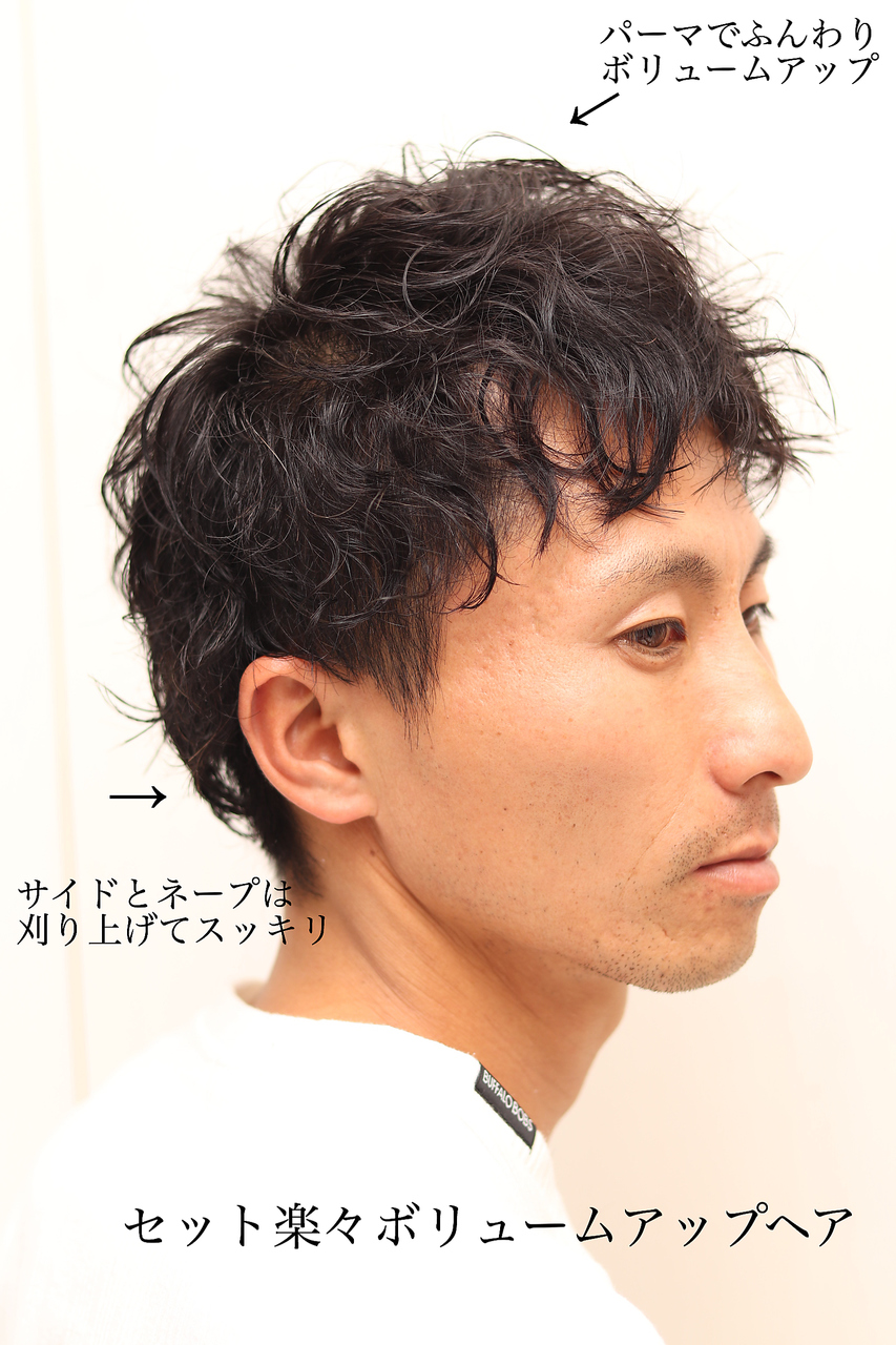 【ヨシザワ人形町】30代40代スパイラルパーマツーブロック