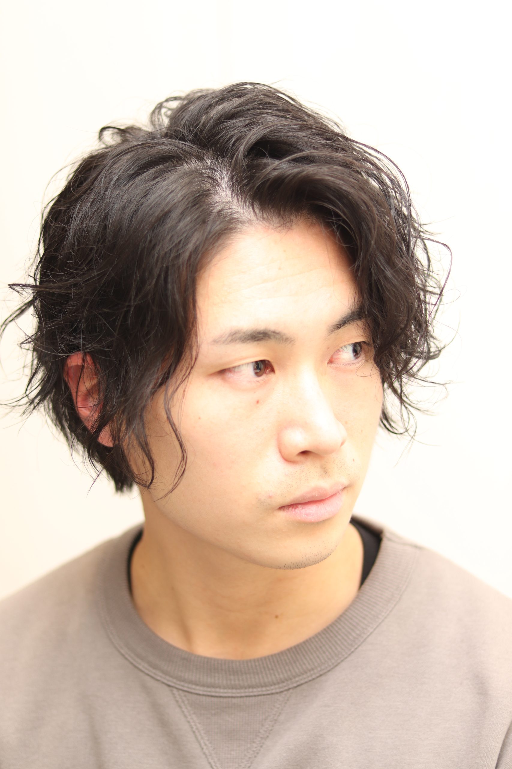 【ヨシザワ人形町】サイドパートツーブロック波打ちパーマ