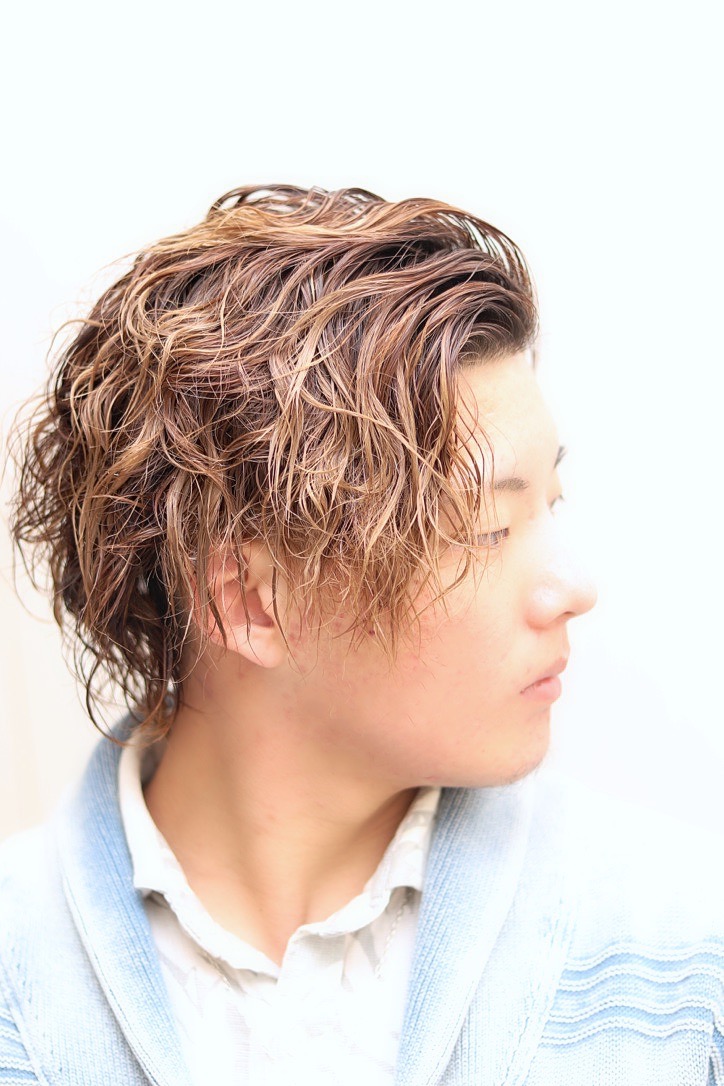 【ヨシザワ人形町】サイドパートツーブロック&スパイラルパーマ