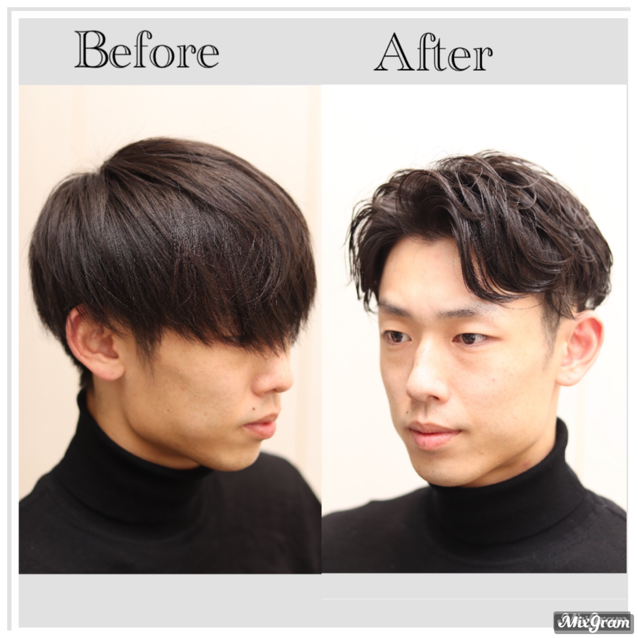 【ヨシザワ人形町】20代30代黒髪ツーブロアップバング