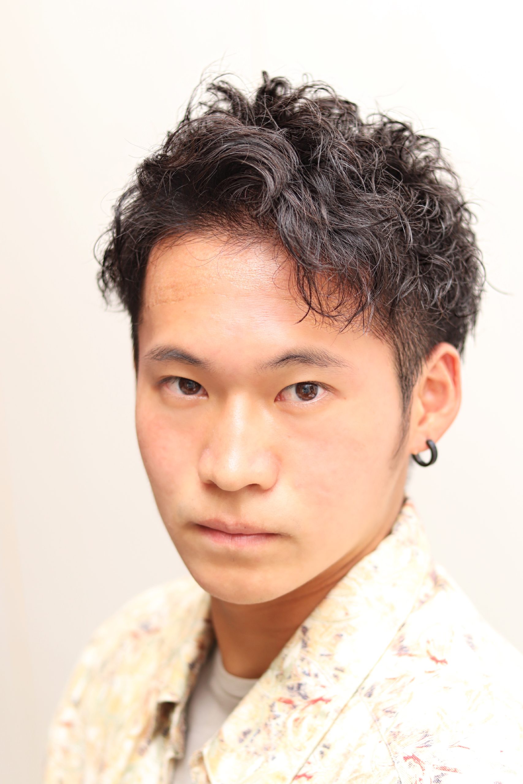 【ヨシザワ人形町】スパイラルパーマツーブロックアップバング