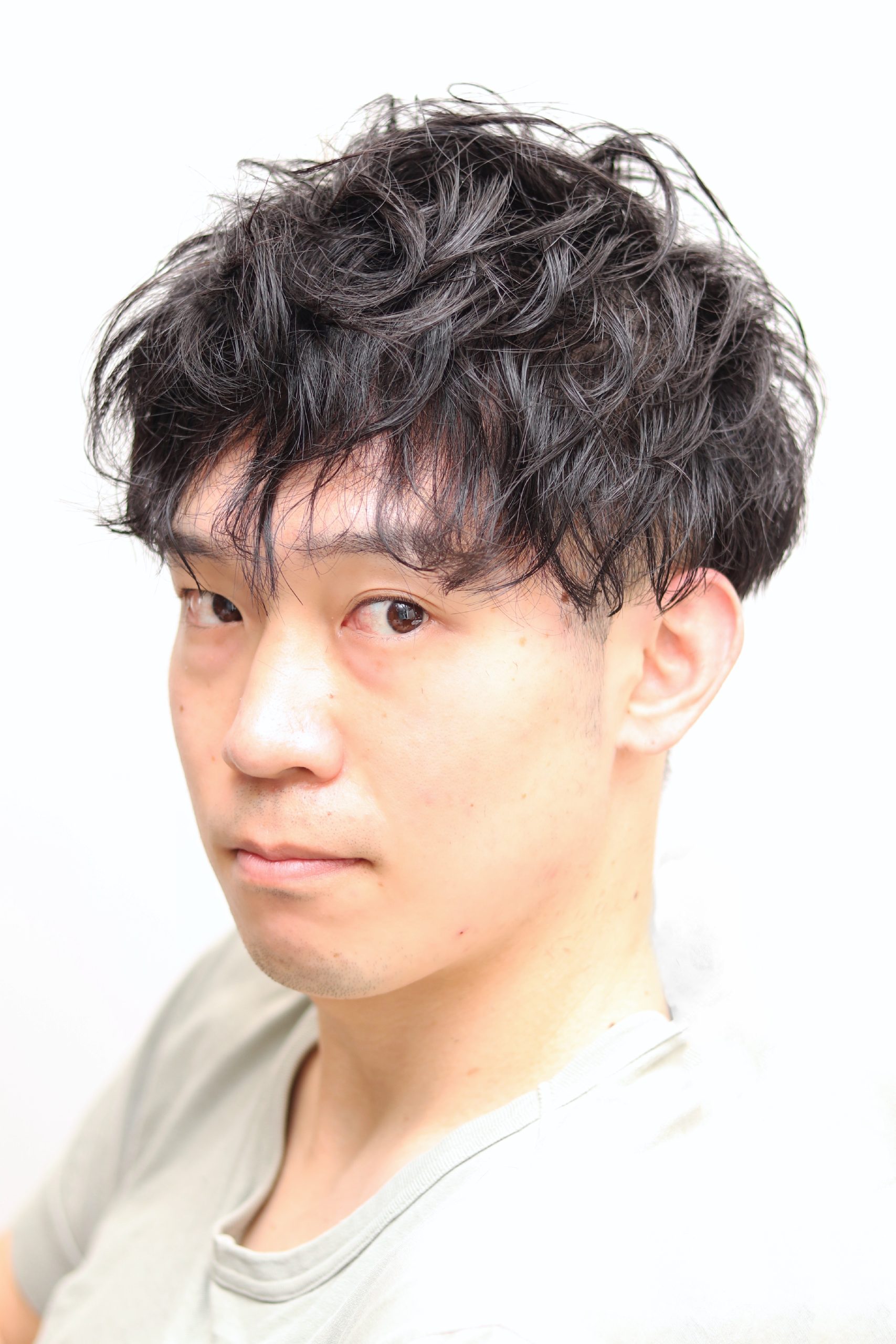 【ヨシザワ人形町】スパイラルパーマツーブロックマッシュ