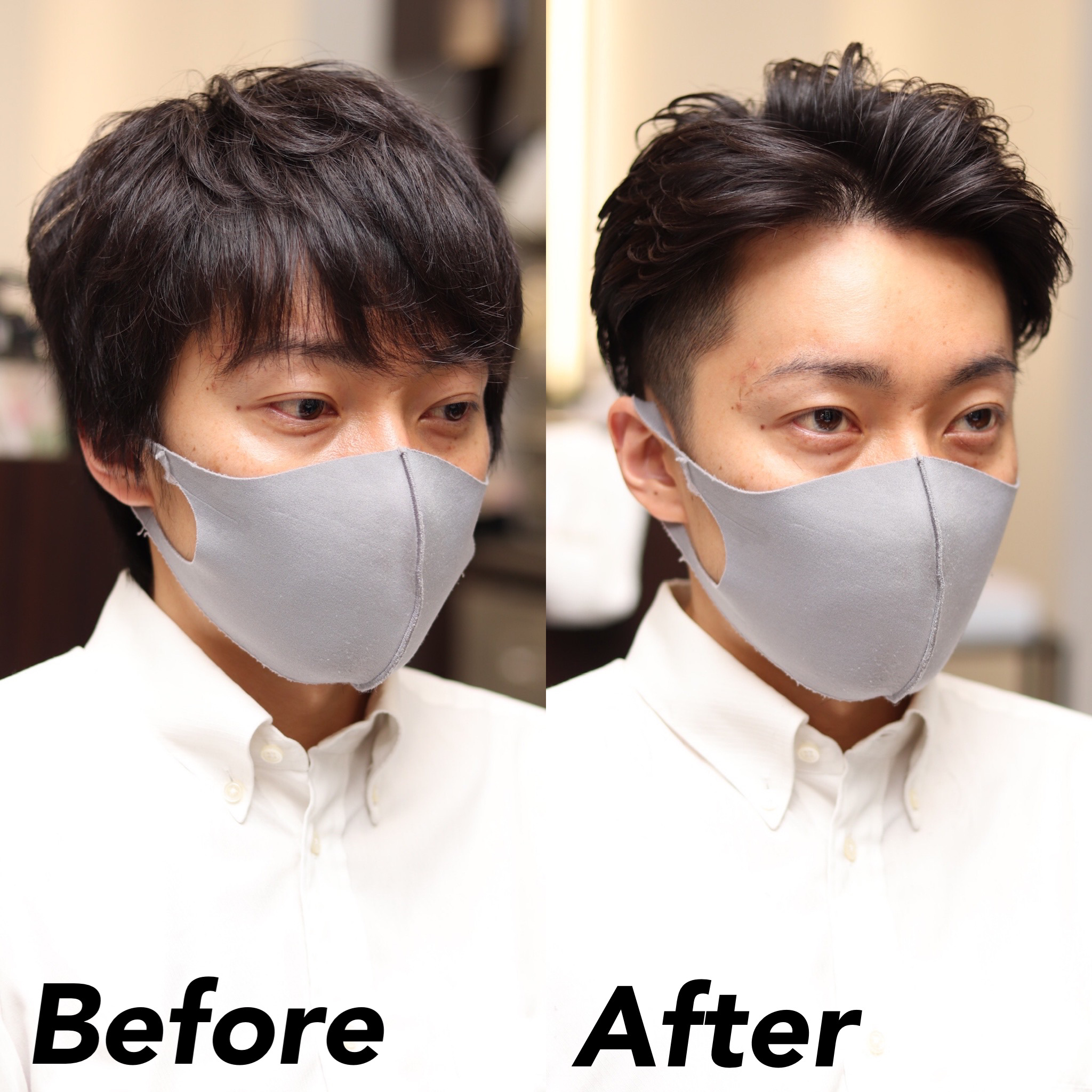 【ヨシザワ人形町】30代40代ツーブロアップバングショート