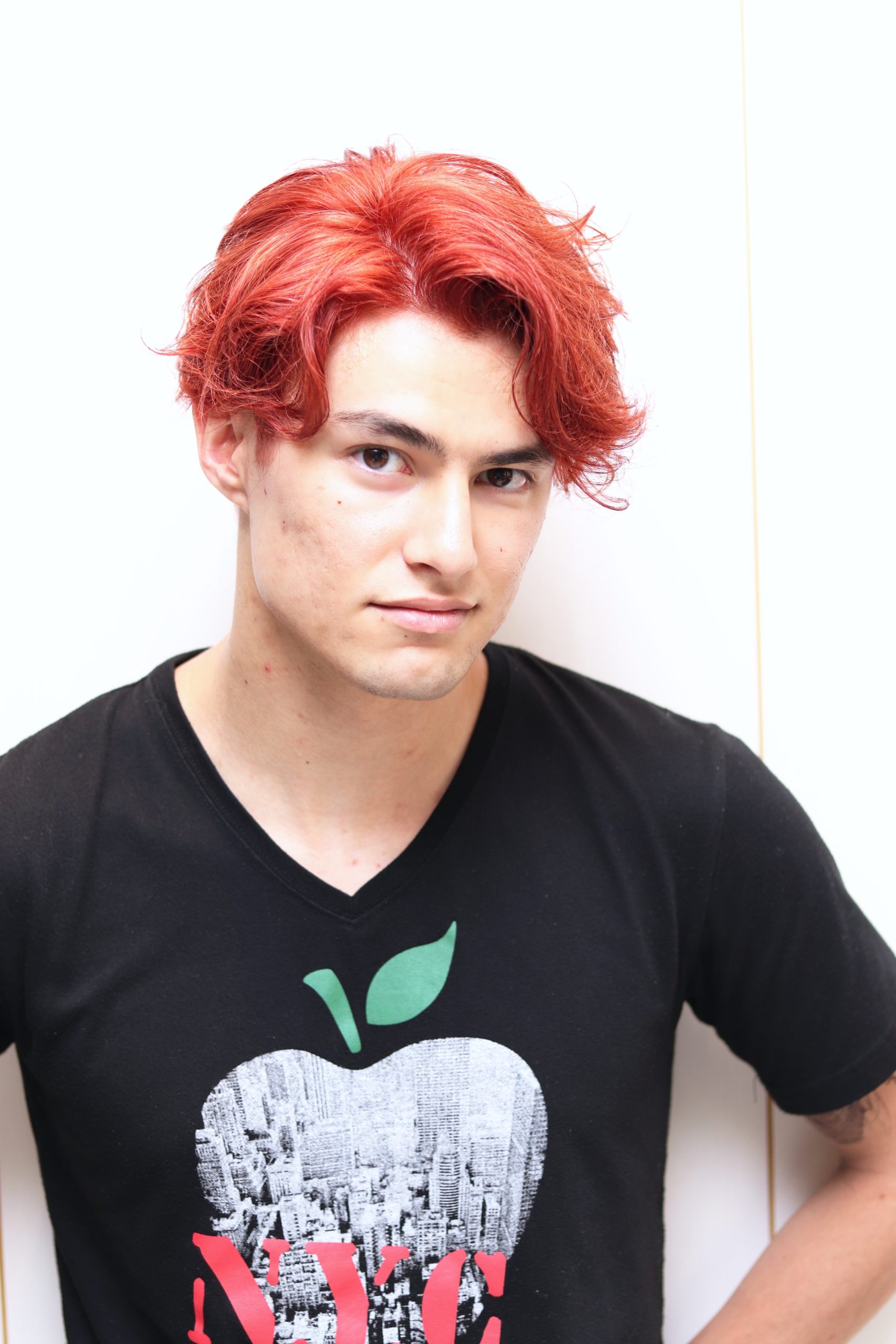 【ヨシザワ人形町】ツーブロックサイドパート「赤髪」