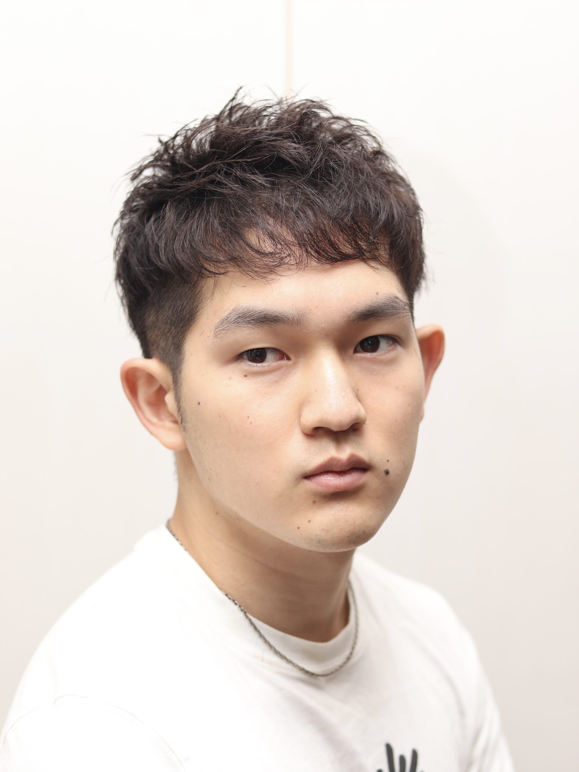 【ヨシザワ人形町】ショートマッシュツーブロックくせ毛風パーマ