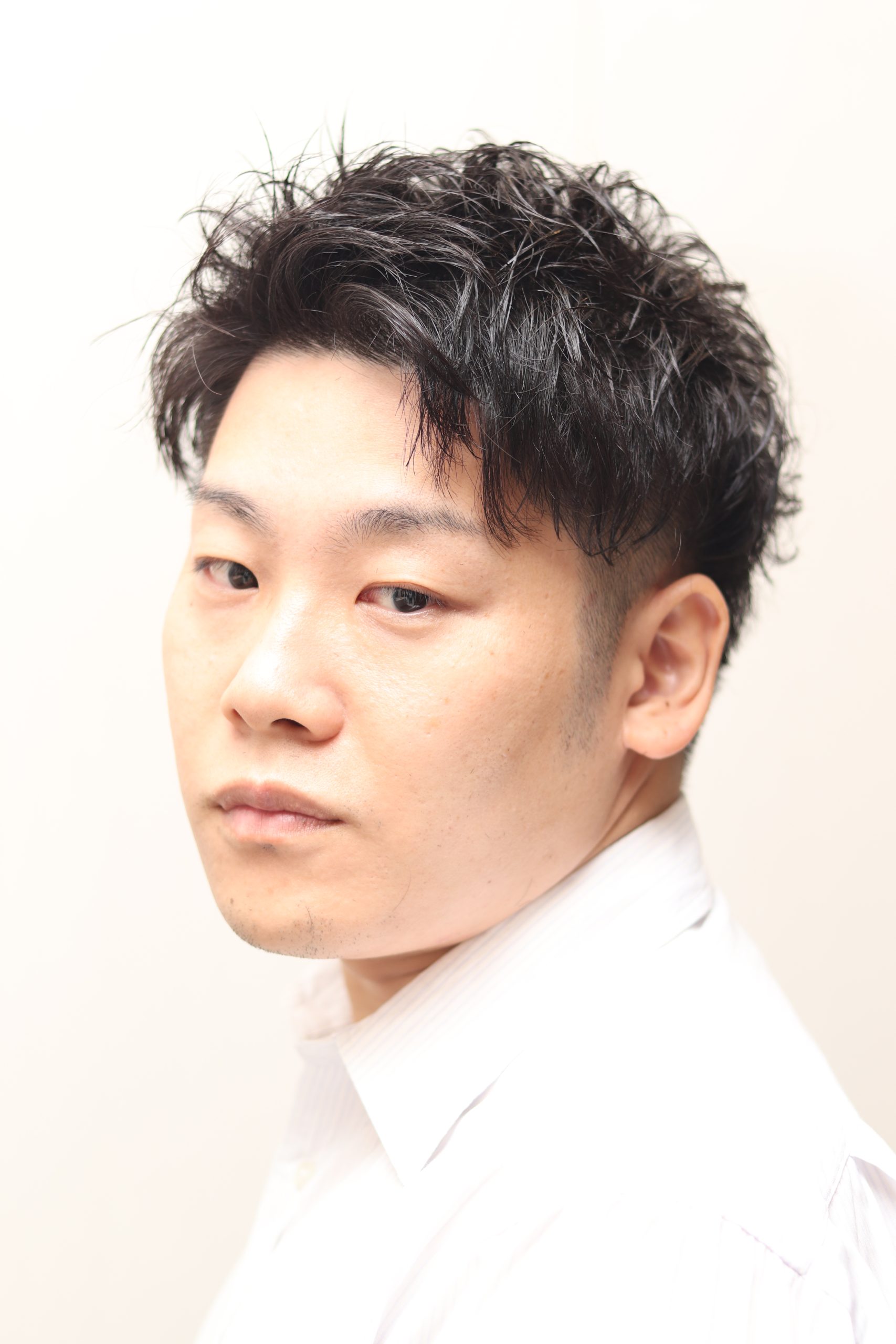 【ヨシザワ人形町】刈り上げゆるめパーマアップバング