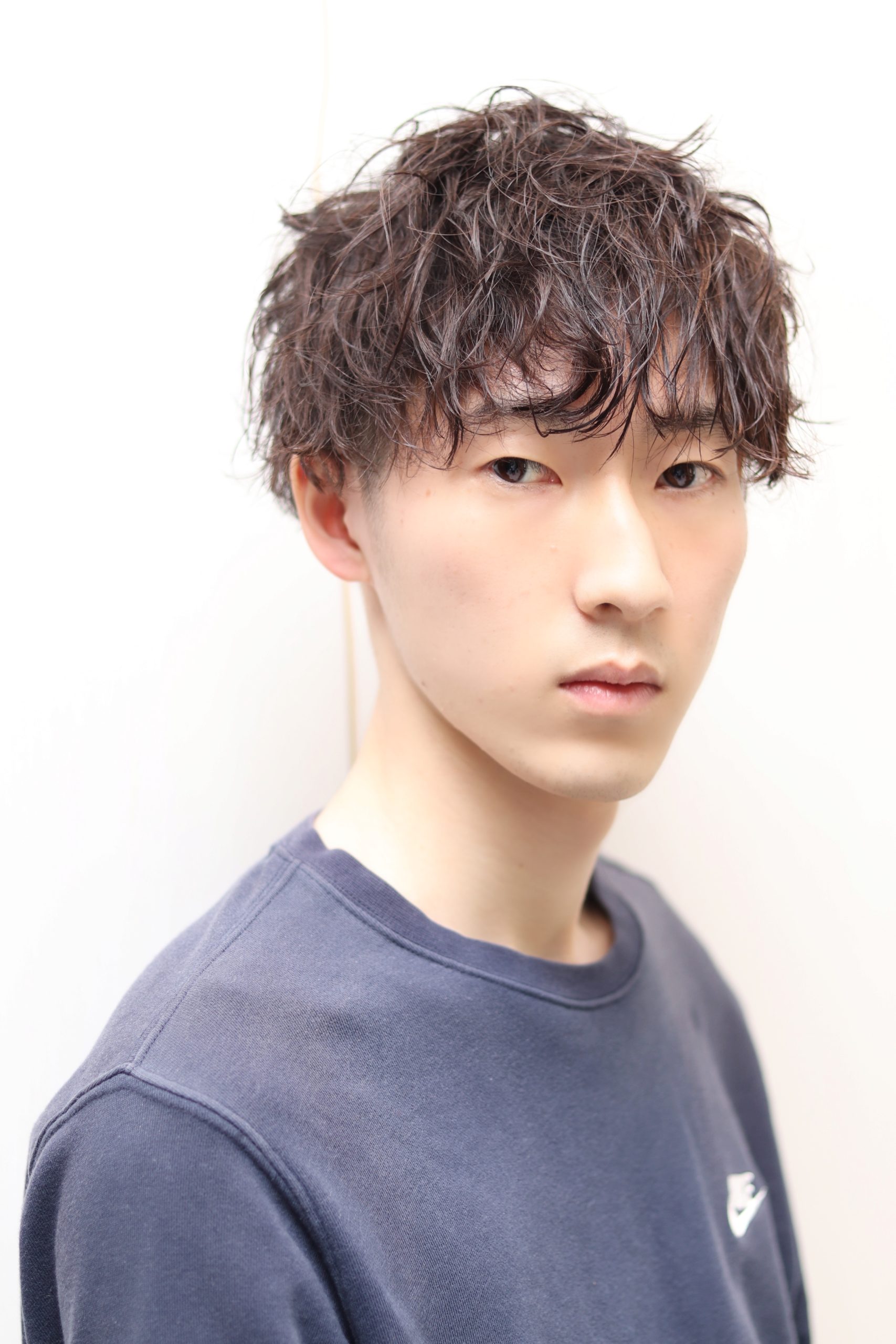 スパイラルパーマ波巻パーマミックスツーブロックマッシュ