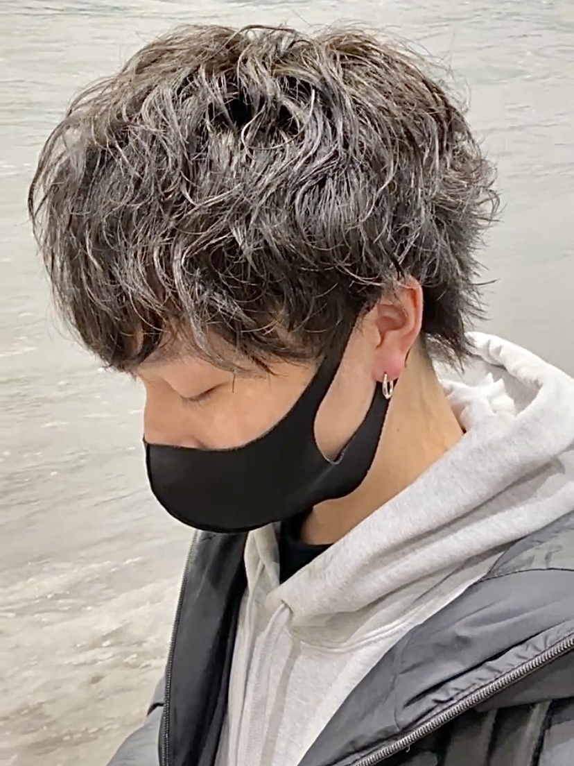 マスクに似合うツイストスパイラルパーママッシュ