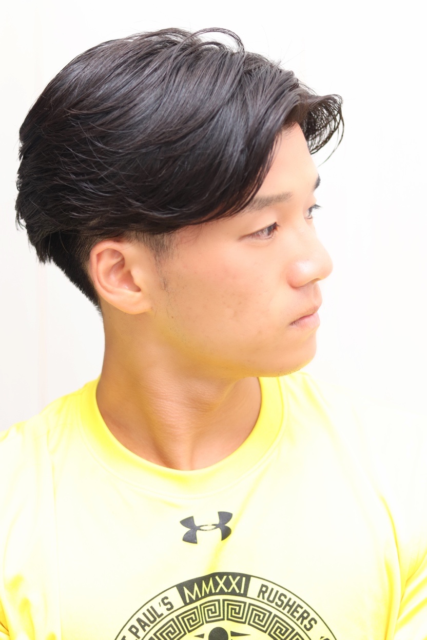 セクシーセンターパートツーブロックニュアンスパーマ