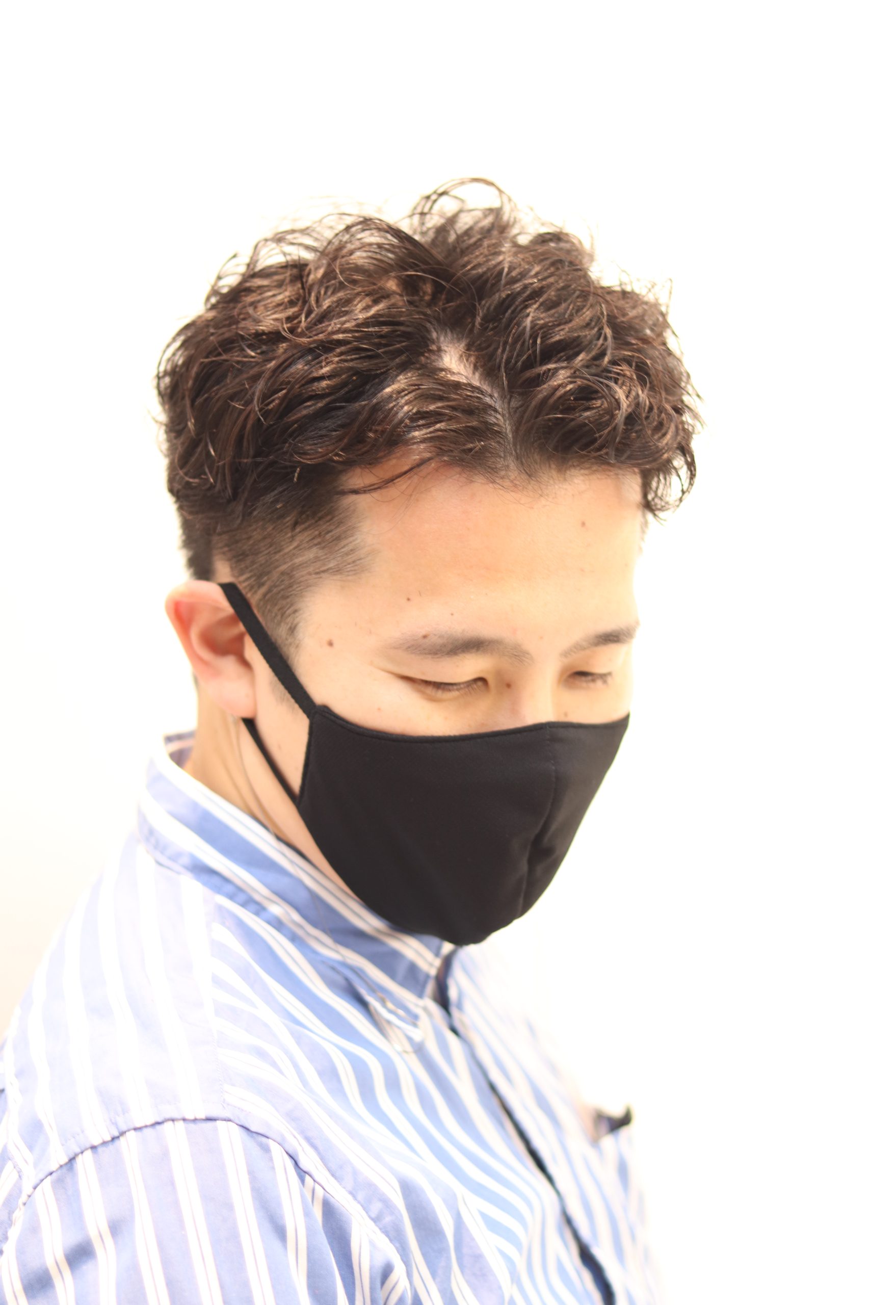 マスクに似合うツーブロック×パーマ