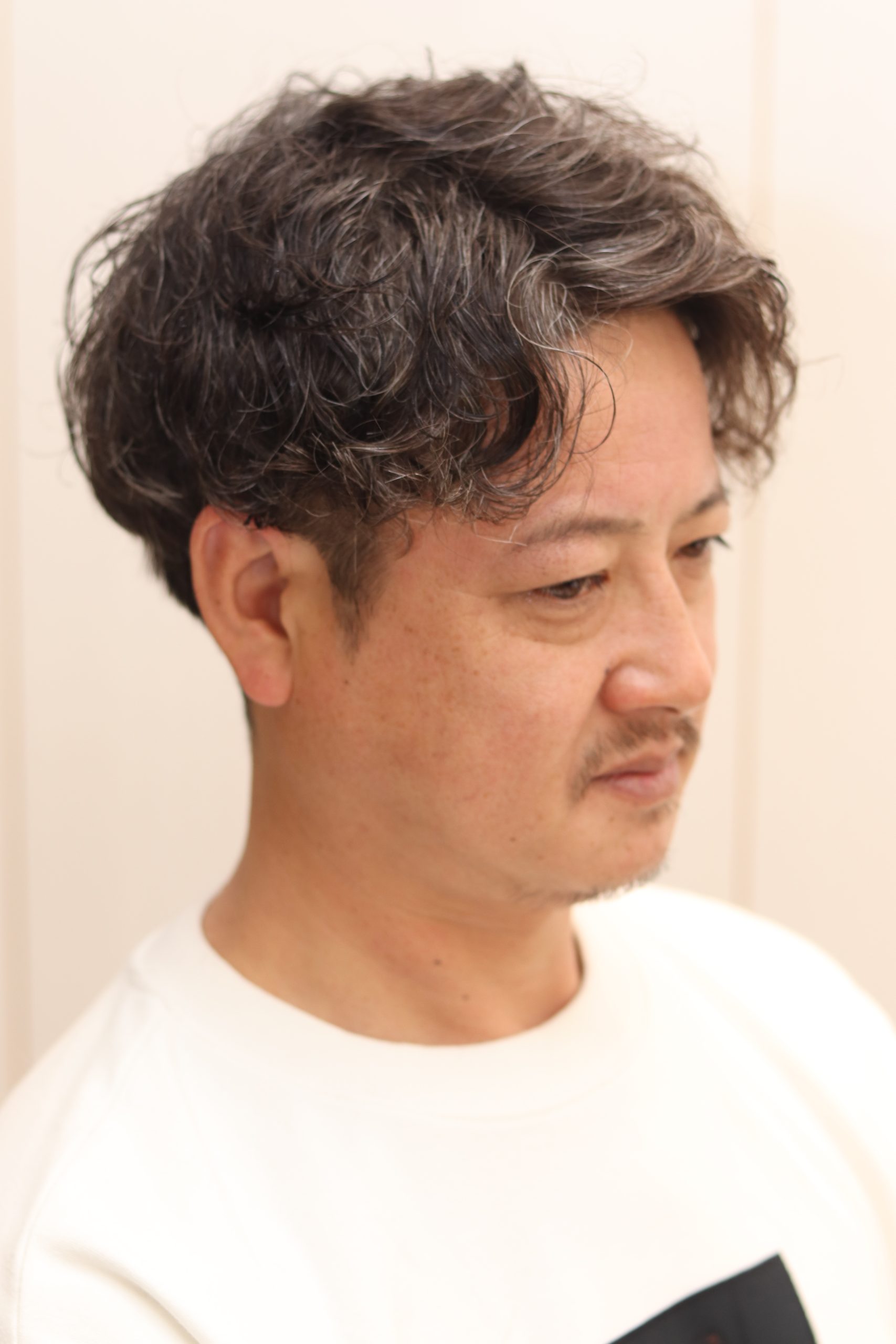 ふんわりパーマ/アップバングツーブロックスタイル