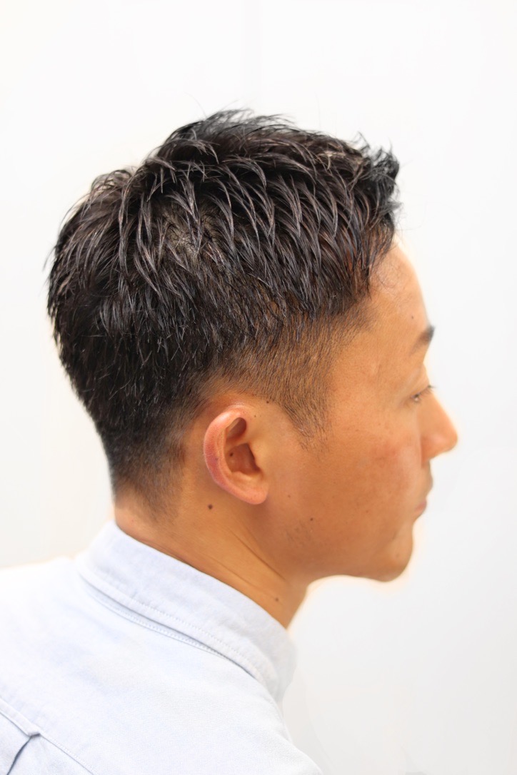 フェード風刈り上げスタイル/アップバング/ショート