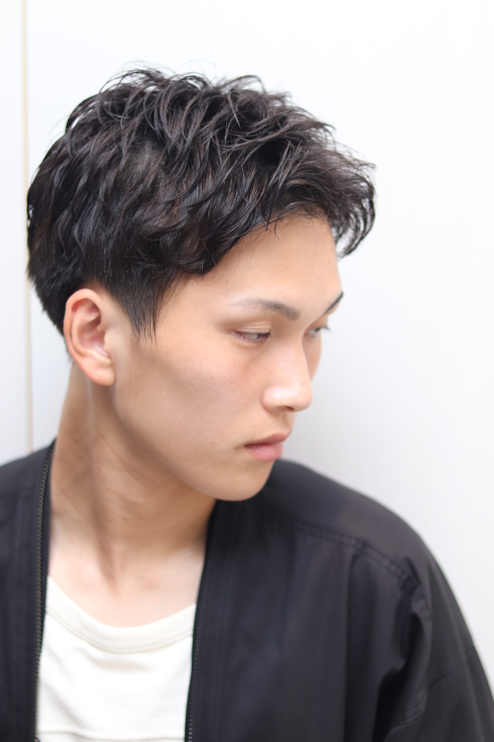 ツーブロック/ナチュラルパーマ/アップバング/メンズパーマ