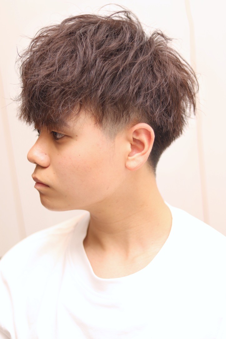 爽やかソフトツイツイストスパイラルパーマツーブロック