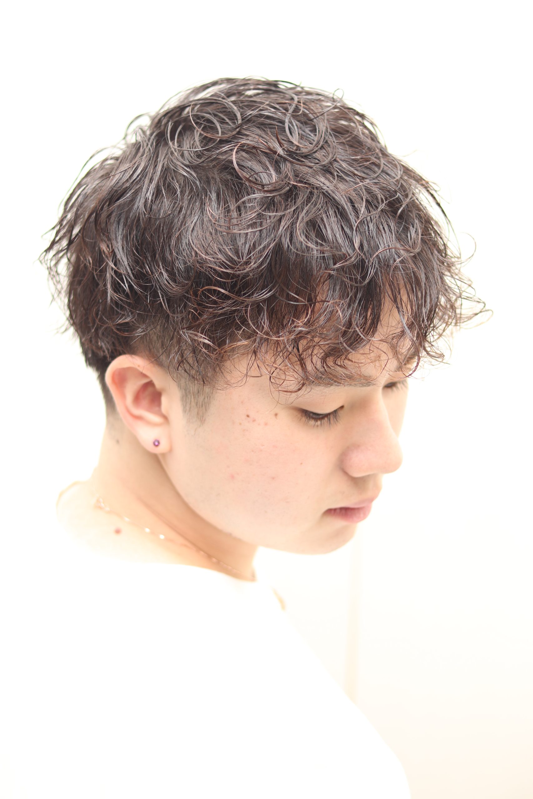 20代/30代/ツーブロック/スパイラルパーマ/アップバング