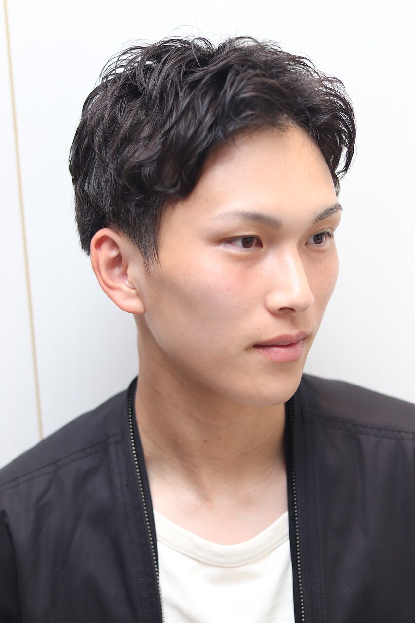 20代30代ツイスパセンターパートマッシュダウンパーマメンズ