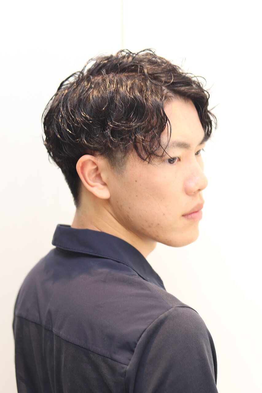 20代30代メンズパーマワイルドオシャレ感/ツーブロック