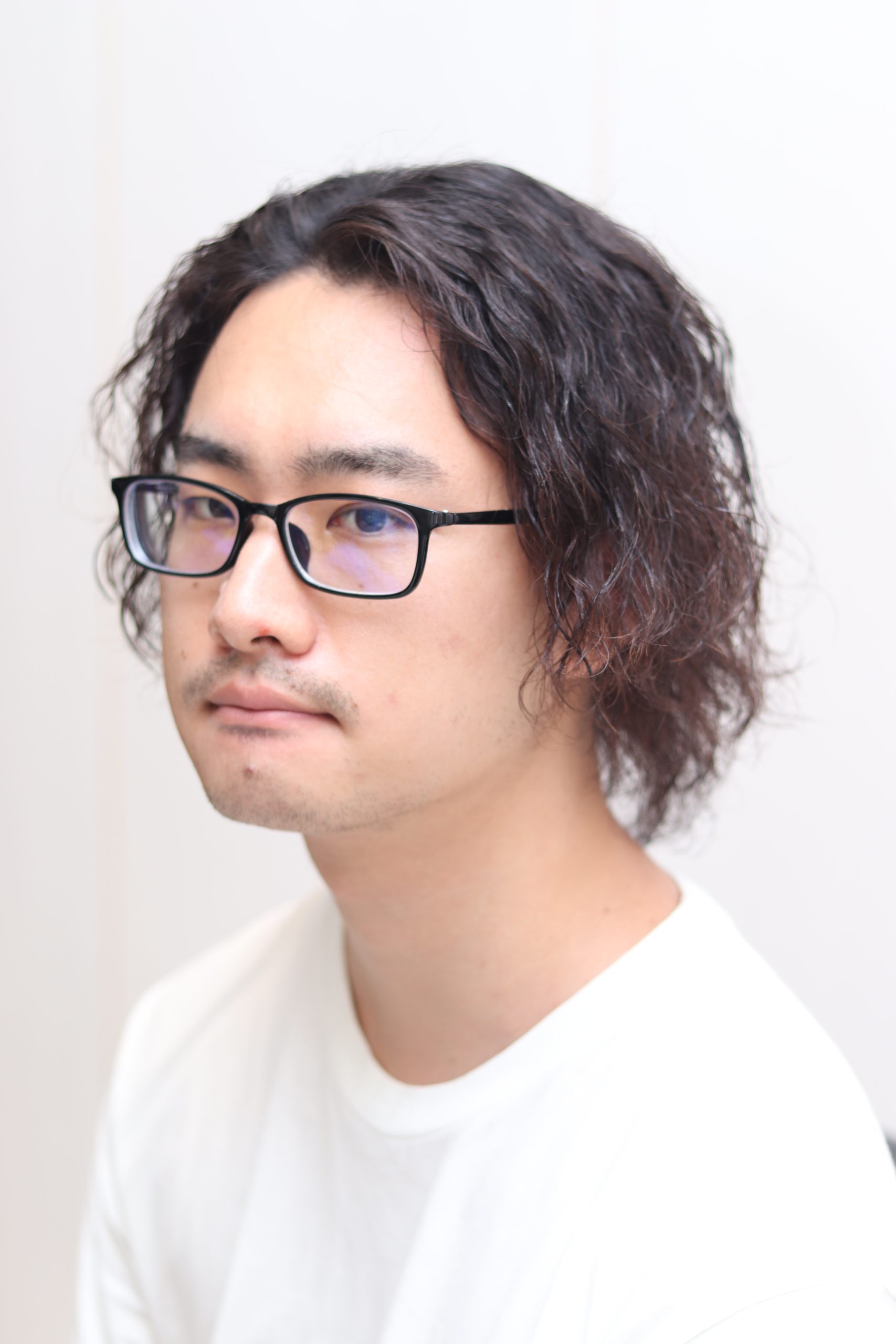 センターパート/スパイラル//ツーブロック/メンズパーマ/理容室