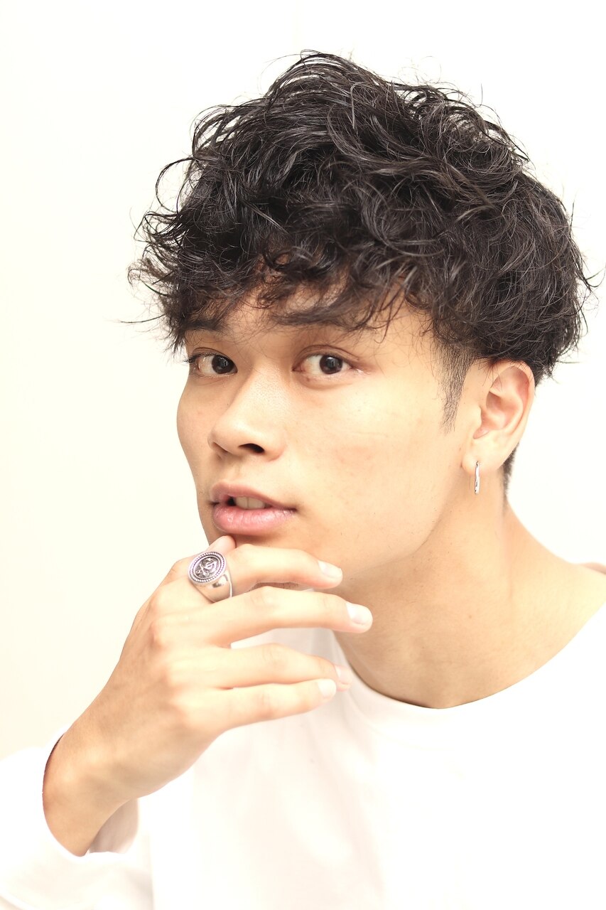 30代40代メンズスパイラルパーマワイルドオシャレ感マッシュ