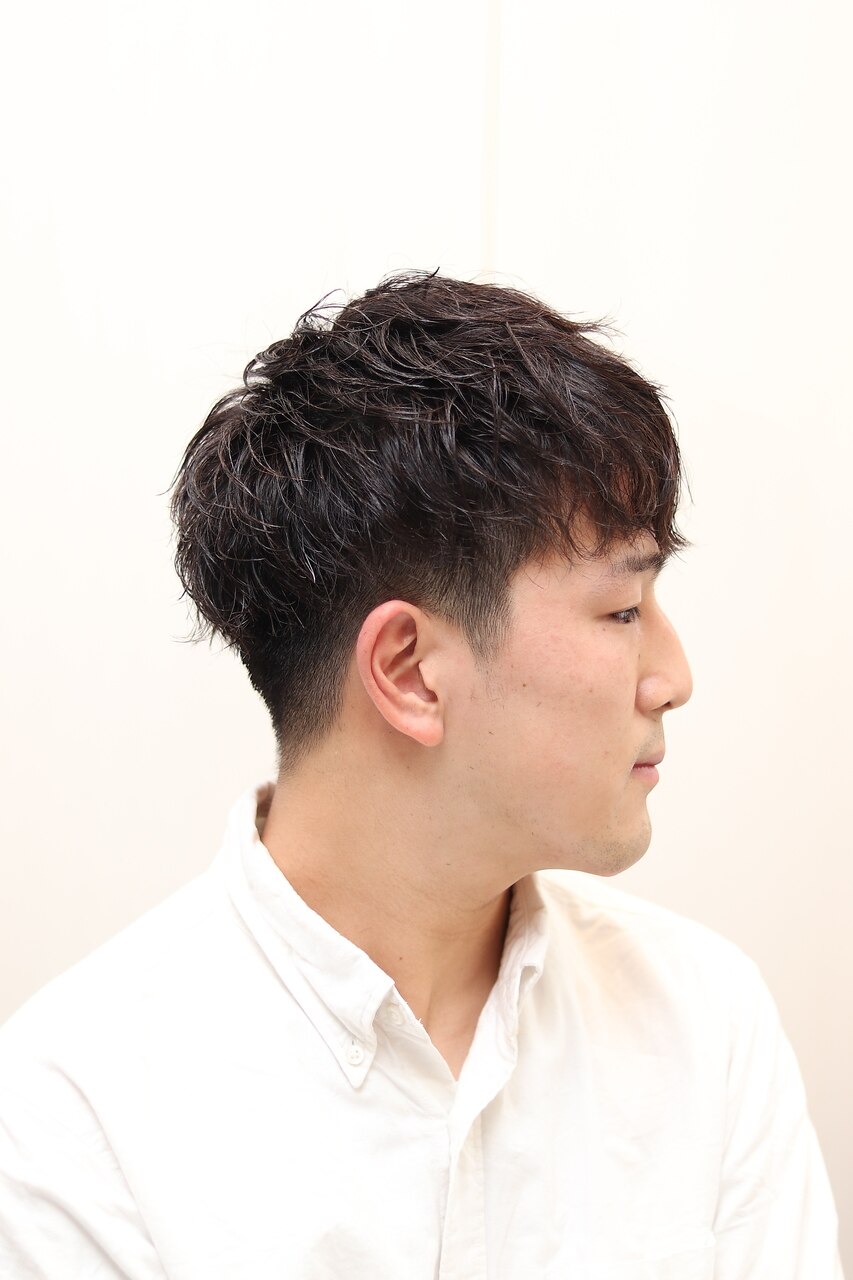 王道メンズショート☆無造作ツーブロックツイストパーマ