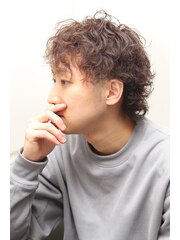 20代30代メンズナチュラルパーマツーブロビジネス大人カッコイイ