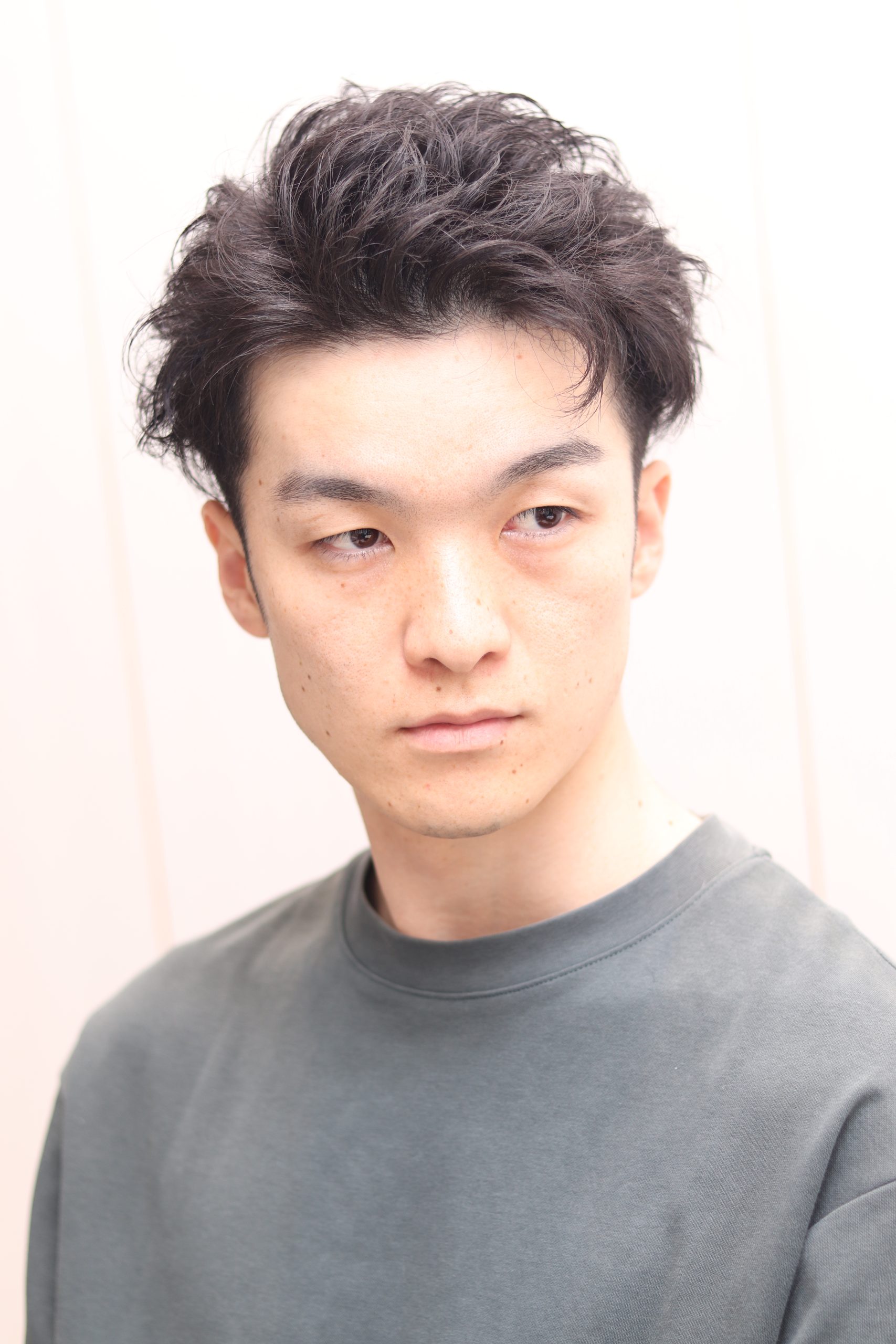 爽やかマットショート☆ビジネス刈り上げツーブロックブラック