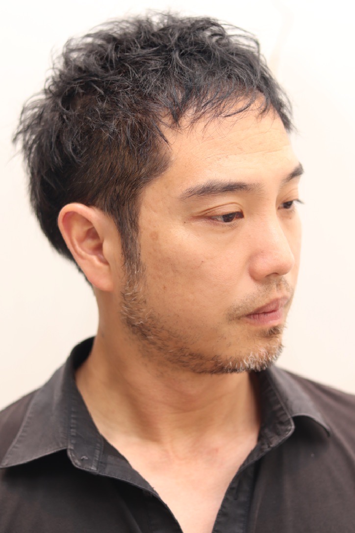 無造作メンズベリーショート☆ツーブロックアッシュブラウン