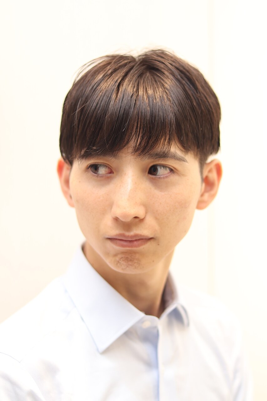 ノーセット/ナチュラルツーブロック/マッシュ/王道/刈り上げ/ストレート