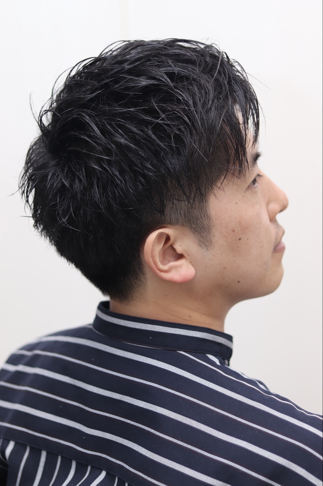 メンズビジネスアップバング/ソフトツーブロック/爽やか