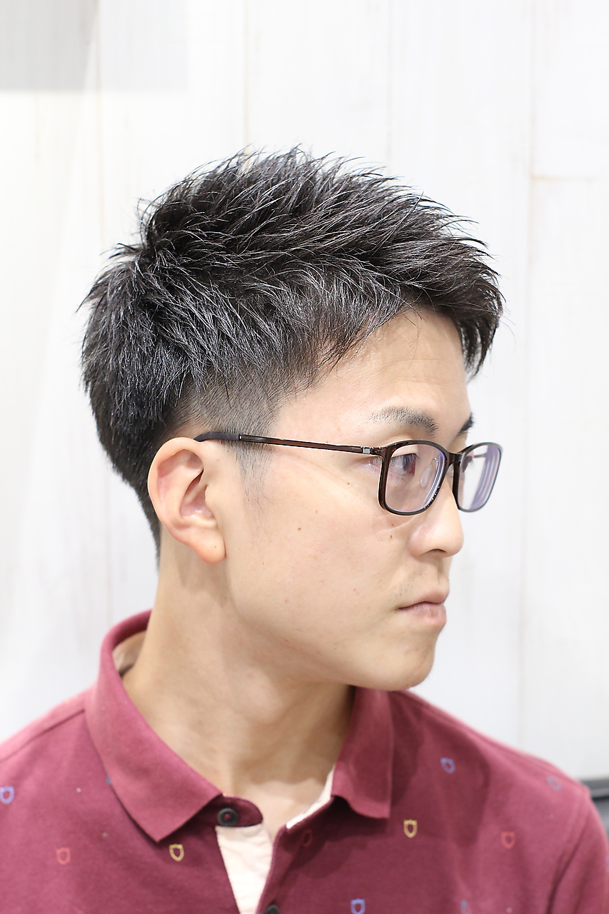 ビジカジ束感ツーブロアップショート