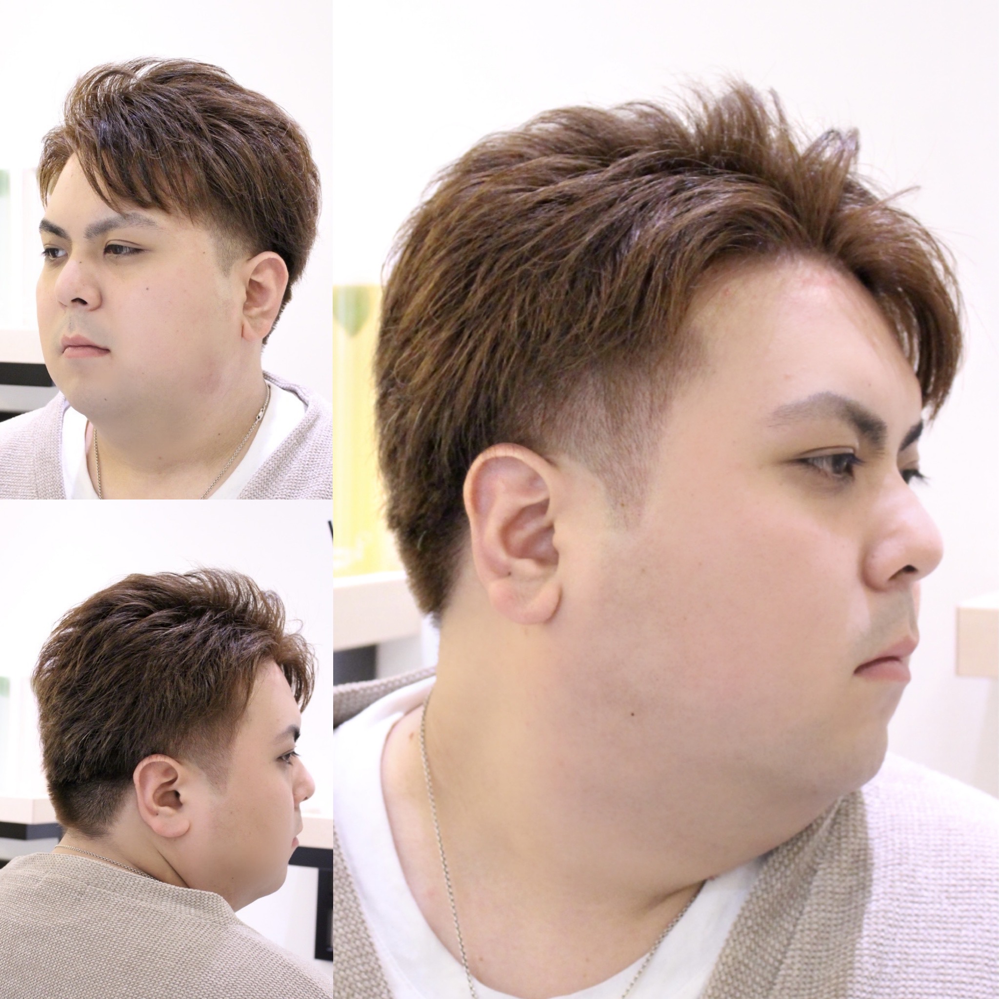 七三ナチュラルツーブロ刈り上げ