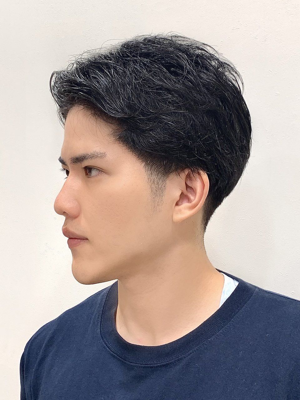 ツーブロック七三アップパート