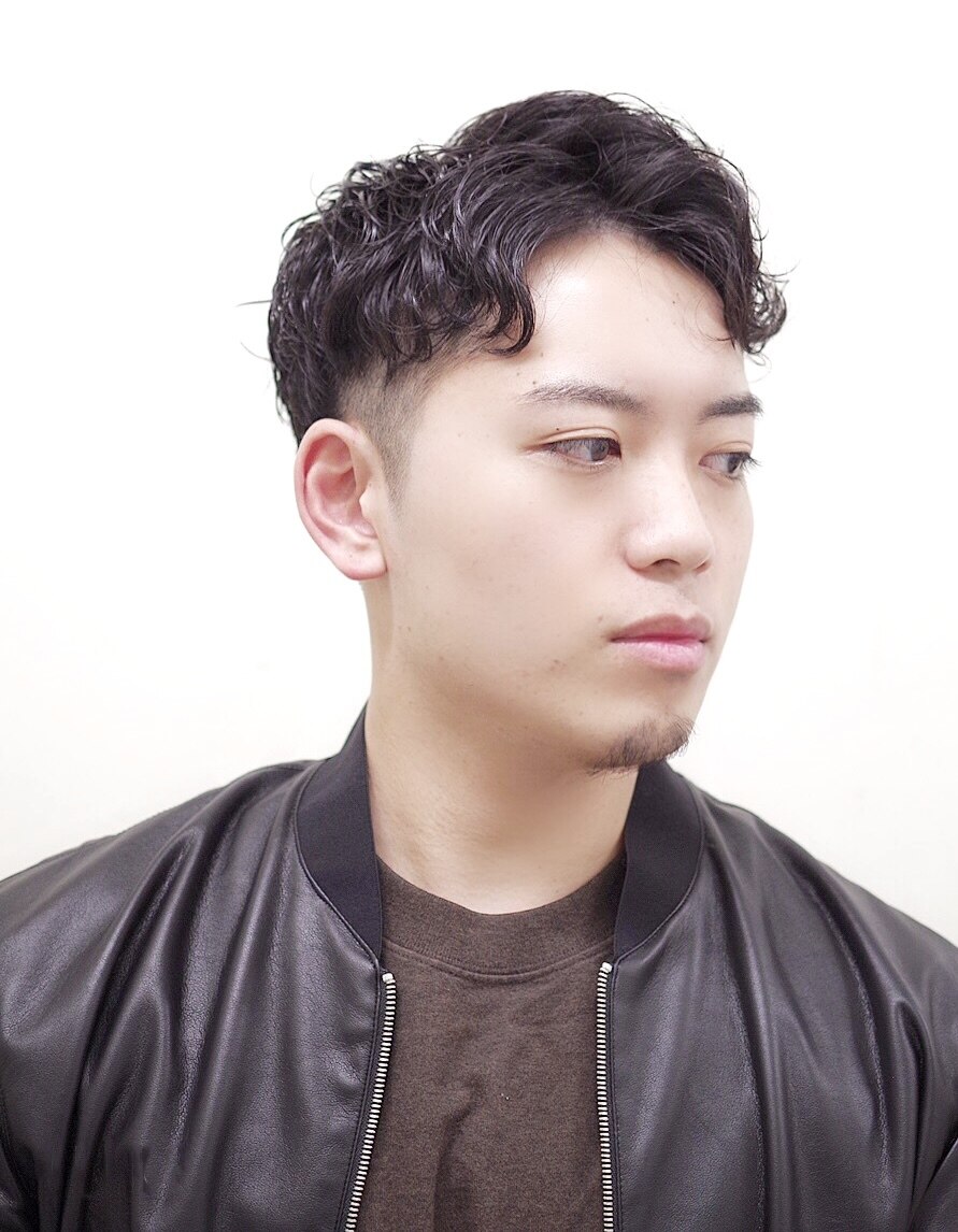 ショート/アップバングパーマ/ツーブロック