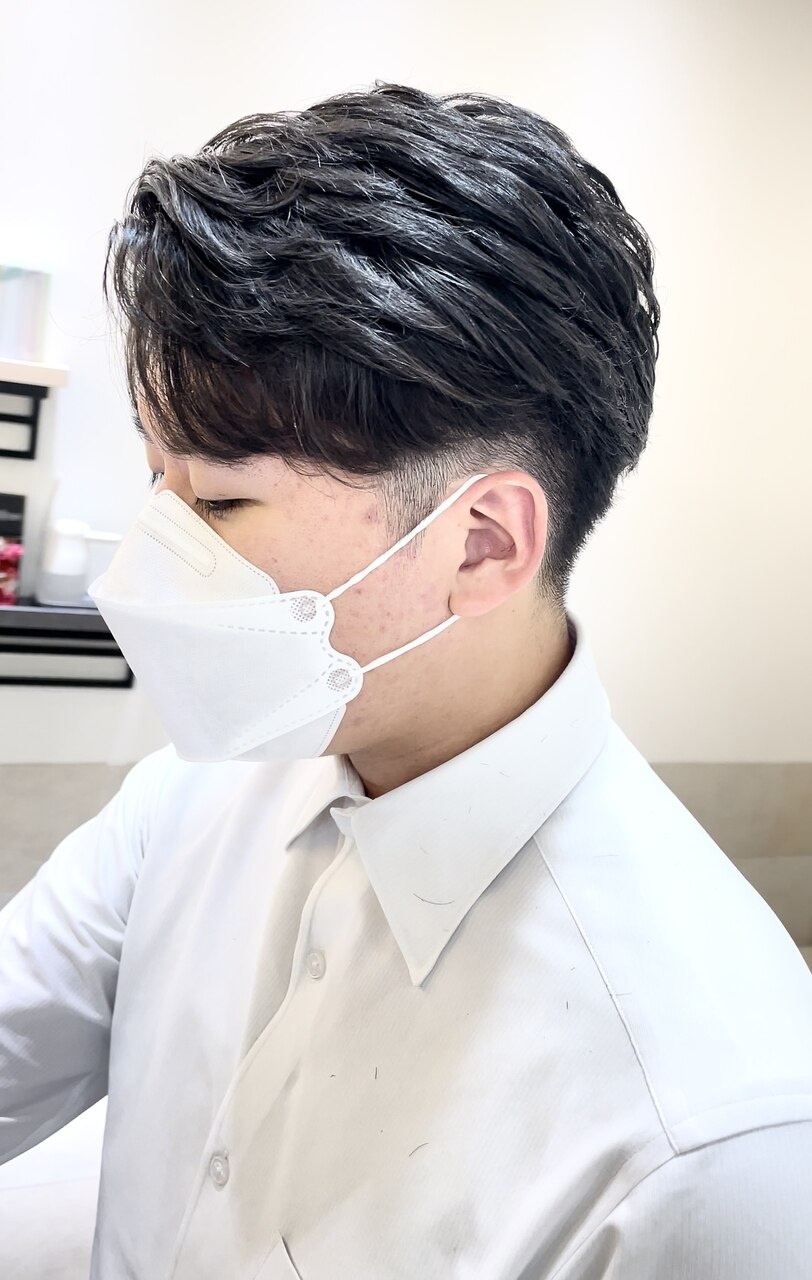 センター分け/ビジネススタイル/アップバング