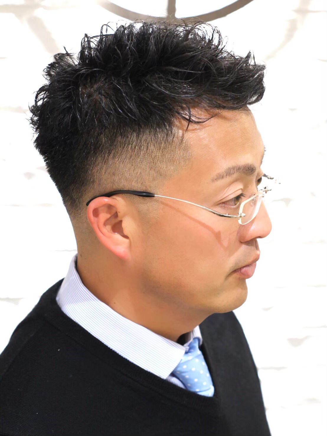 【築地駅】ローフェードショートメンズ