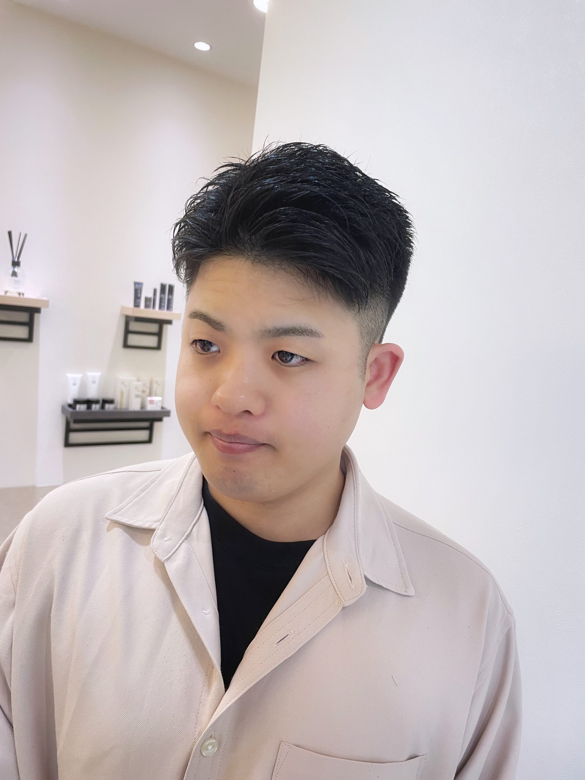 ベリーショート/ソフモヒアップバング/フェードモヒカン爽やか